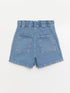 LC Waikiki Women's Straight Elastic Waist Jean Shorts